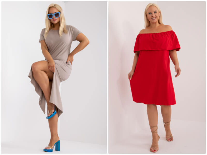 Modne duże rozmiary sukienek – największy wybór z hurtowni odzieży